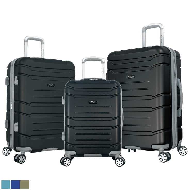 3-Piece Olympia USA Denmark Plus Expandable Hardside Luggage Set (30/26/22