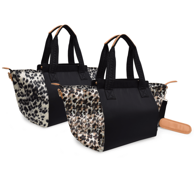 MorningSave Adrienne Vittadini Leopard Printed Convertible Yoga Tote