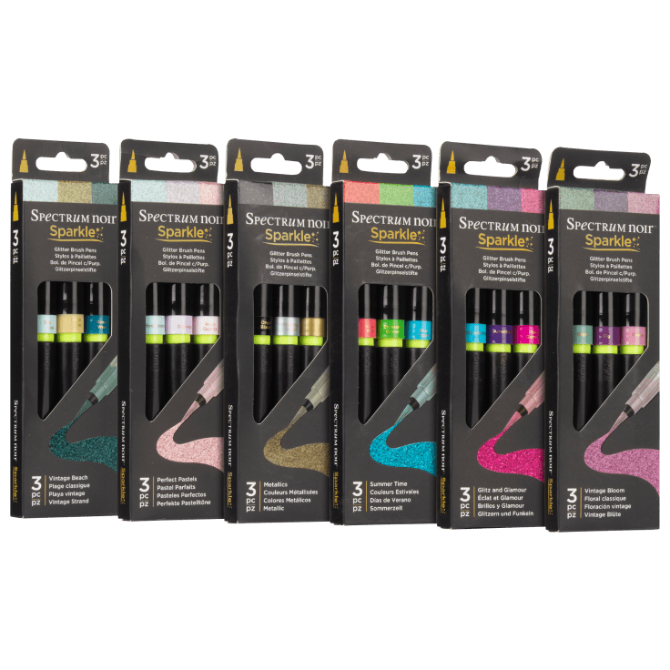Spectrum Noir Sparkle Glitz and Glamour Glitter Brush Pens, 3