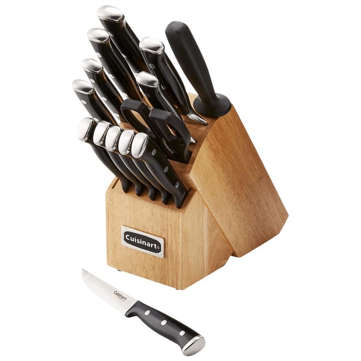 Cuisinart 15 Piece Stainless Steel Rotating Cutlery Block Set - Black