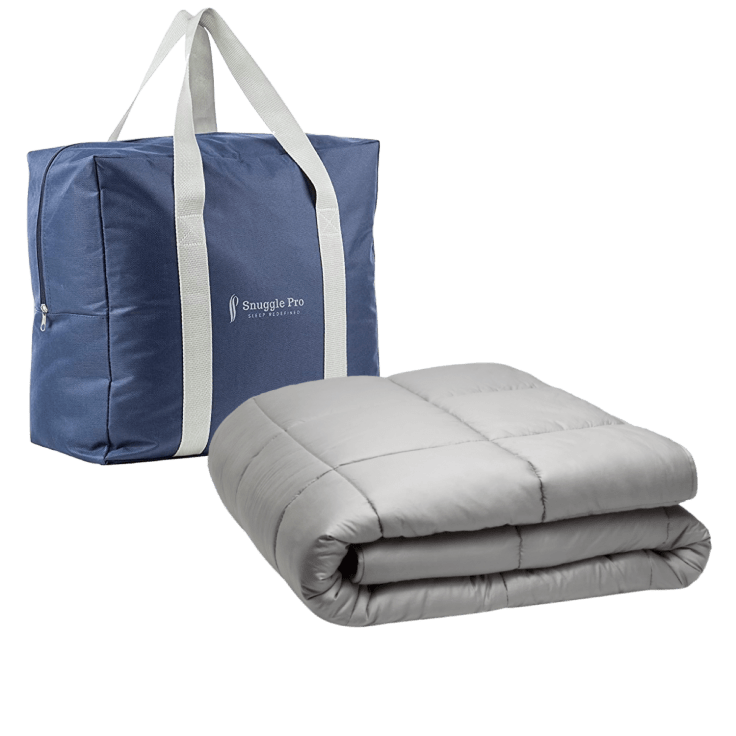 MorningSave Snuggle Pro Premium Cooling 20lb Weighted Blanket 60 x80 Gray w Bag