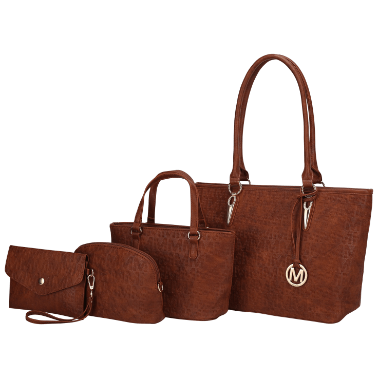 MKF Collection Designer Tote Bag for Women, Vegan Leather a Color-Block  Fashion Handbag Purse with Wristlet Wallet: Handbags