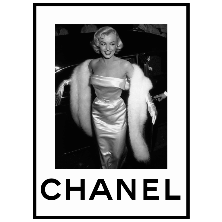 Sold at Auction: Marilyn Monroe 1991 Framed Chanel No. 5 Black