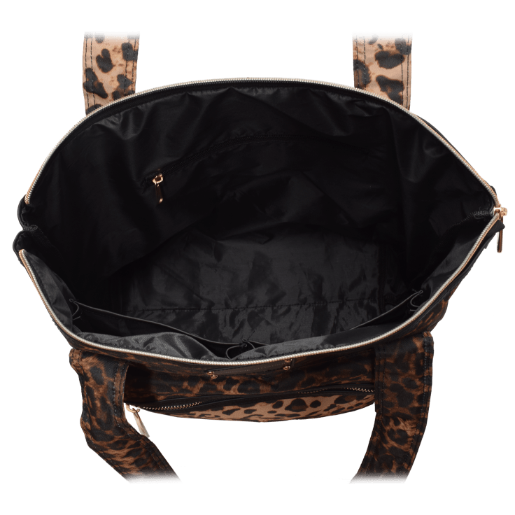 MorningSave: Adrienne Vittadini Leopard Nylon 4-Piece Luggage Set