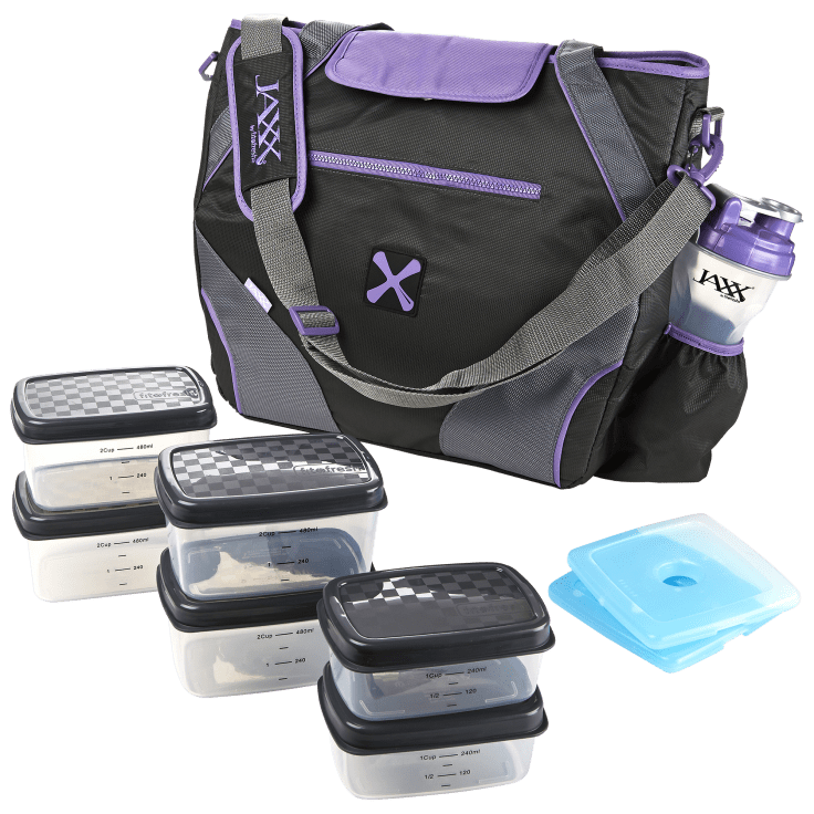 JAXX FitPak Meal Prep Backpack Gray 