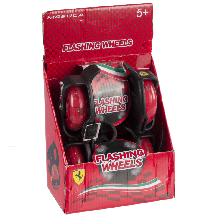 MorningSave Ferrari Adjustable Heel Skates with Flashing Wheels