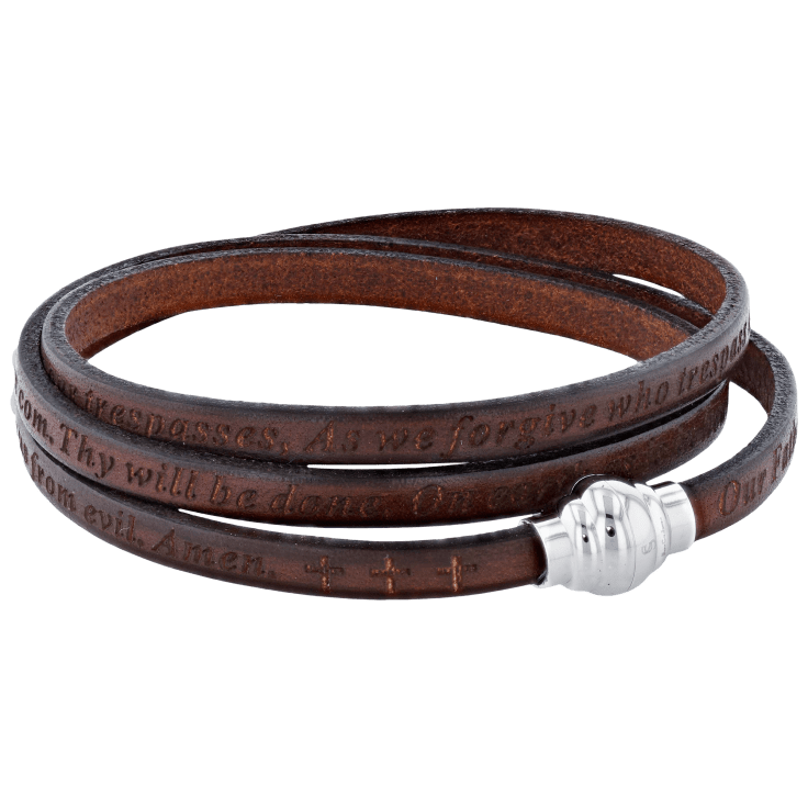 Lord's prayer leather outlet bracelet