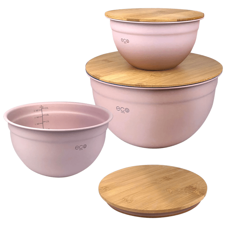 Stainless Steel Mixing Bowl with Bamboo Lid