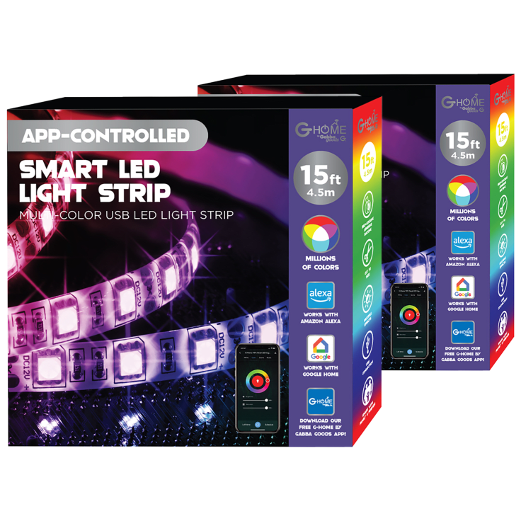 2-Pack G-Home Smart LED 15ft Light Strips