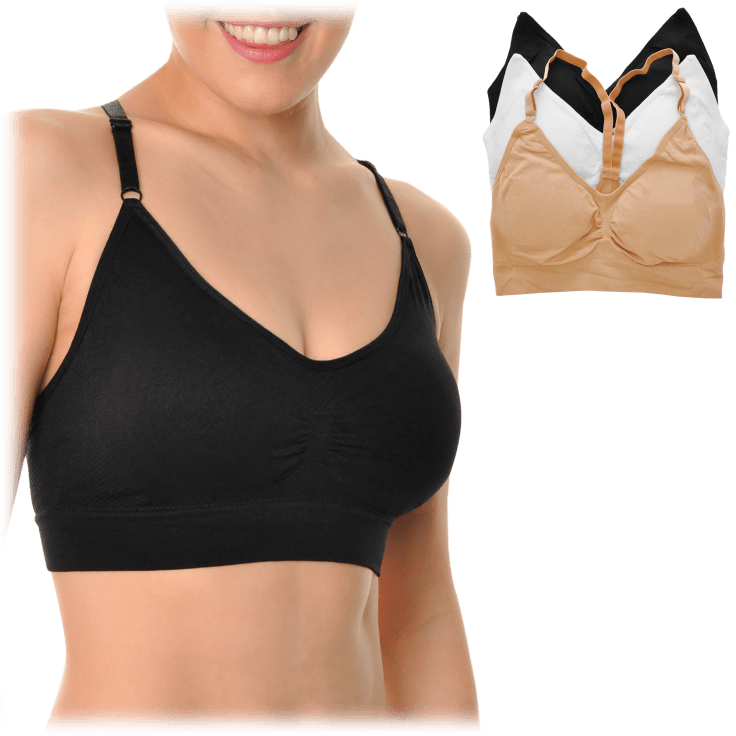 Angelina Wired, Lightly Padded Cotton Sports Bra with Strappy Back