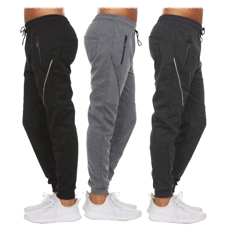 3-Pack Men's Moisture Wicking Joggers with Zipper Pockets only $39.99 ...