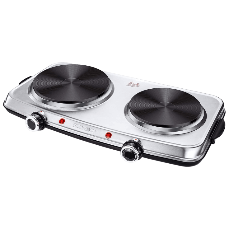 Sunavo 1800watts Electric Hot Plates Double Burner with Handles