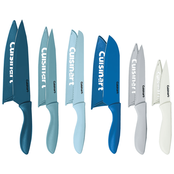 Serrated Grey 5-Piece Ceramic Knife Set with 5 inch Serrated Knife, Kitchen Knife Set. Includes 3, 4, 5, 6 Ceramic Knives, Matching Sheaths and A