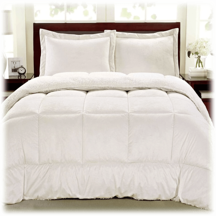 MorningSave Luxury Home MicroMink and Sherpa Comforter Set