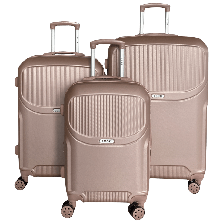 MorningSave IZOD Regina 3Piece Expandable ABS Luggage Set