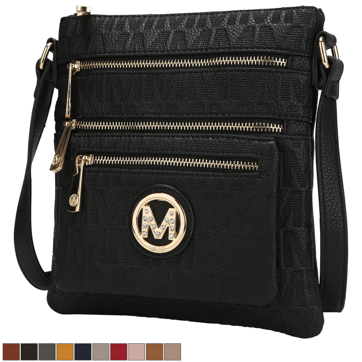 MKF Collection Female Crossbody Bag, Signature Vegan Leather Adjustable  Strap Handbag Messenger bag Purses for women: Handbags