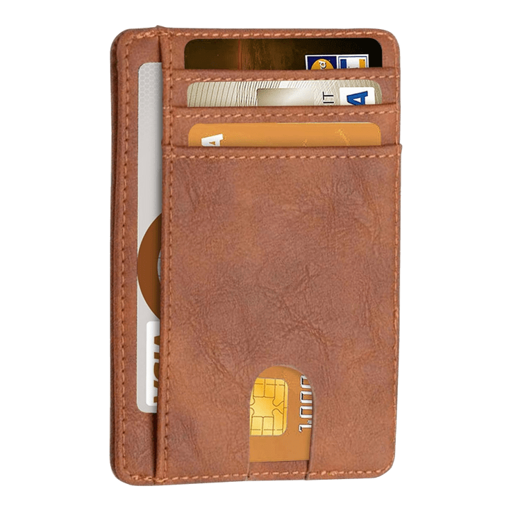 Slim Minimalist Front Pocket RFID Blocking Leather Wallets Card for Men&Women