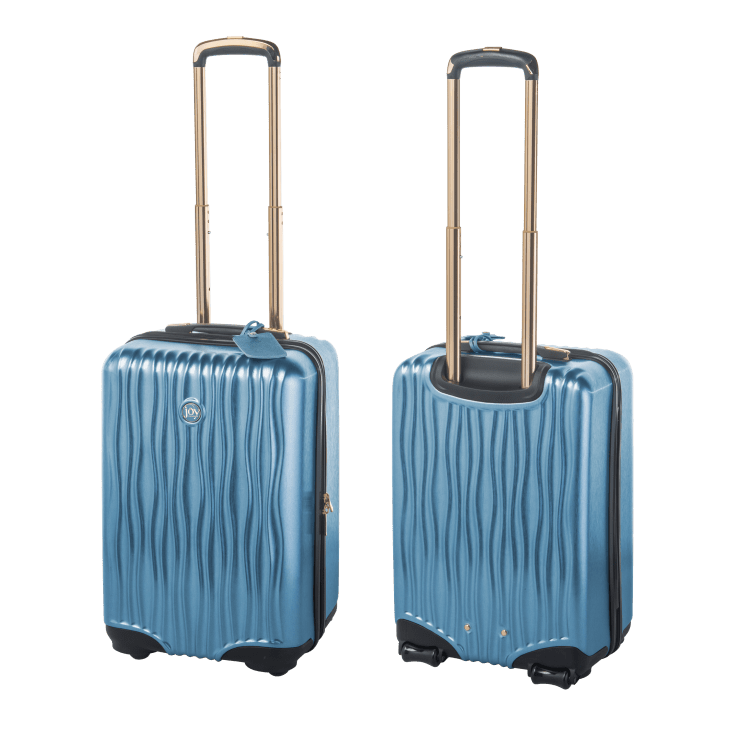 Joy Mangano Hardside CarryOn Luggage &amp; Metallic Leather Tote