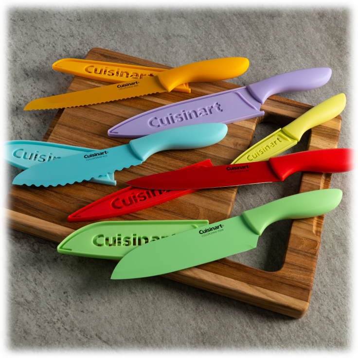 Advantage Color Collection Ceramic Coated Knife Set with Blade Guards -  12-Piece, Cuisinart