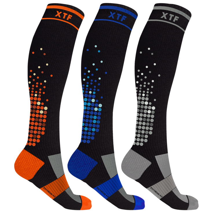 Extreme Fit Copper-Infused High-Energy Unisex Compression Socks, 6 Pack