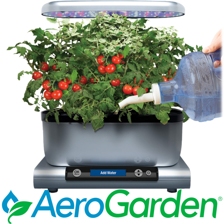 MorningSave AeroGarden Harvest Premium with 6Pod Gourmet Herbs, Platinum