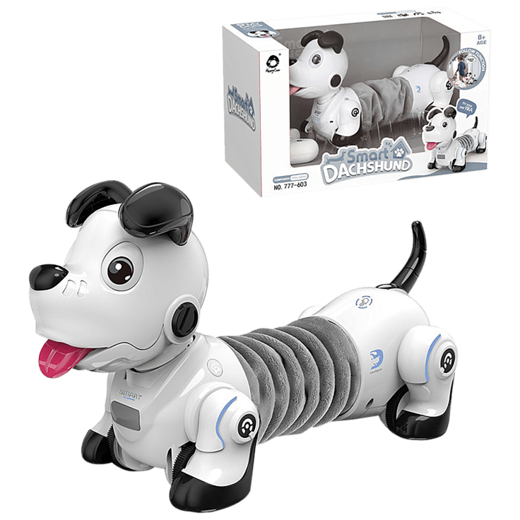 Robot dog DOGGY, dachshund, kid toy, remote control + following
