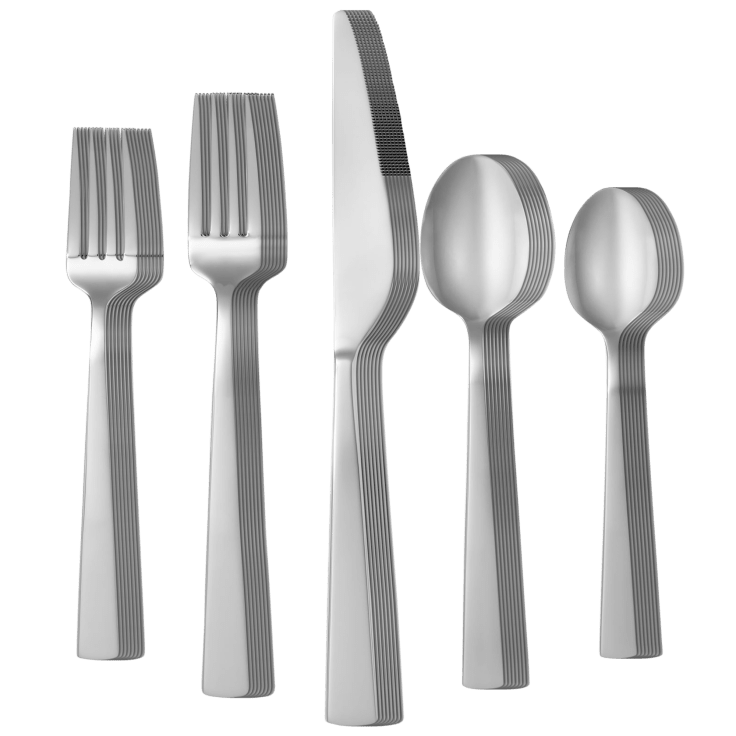 MorningSave Leeway Home 40Piece 18/10 Stainless Steel Flatware Set