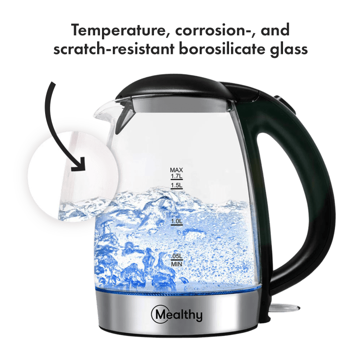 pursonic 1.7 l glass kettle