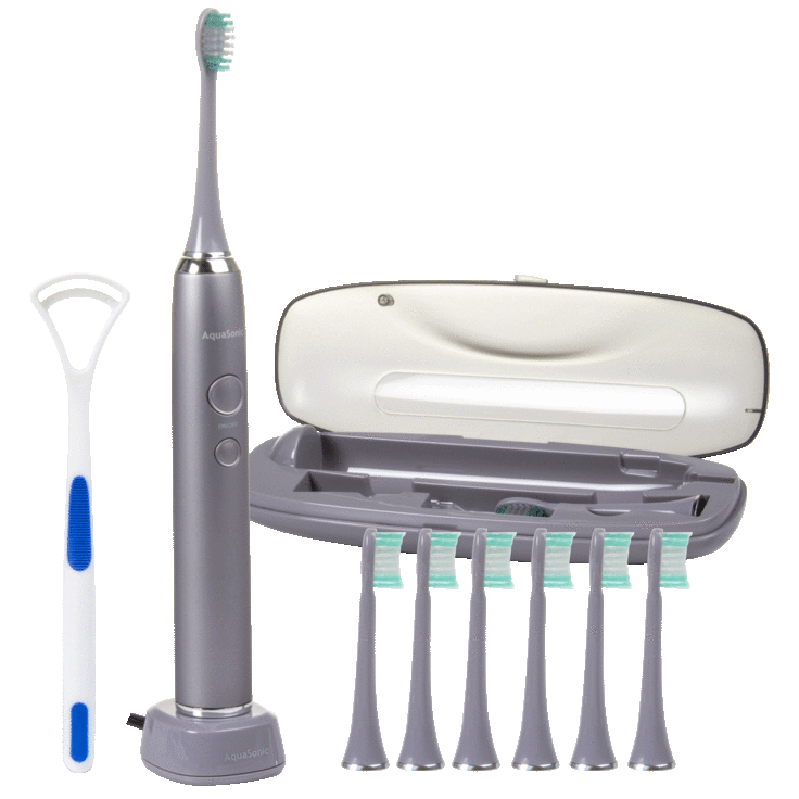 MorningSave Aquasonic 12Piece Limited Edition Ultra Whitening Toothbrush Set