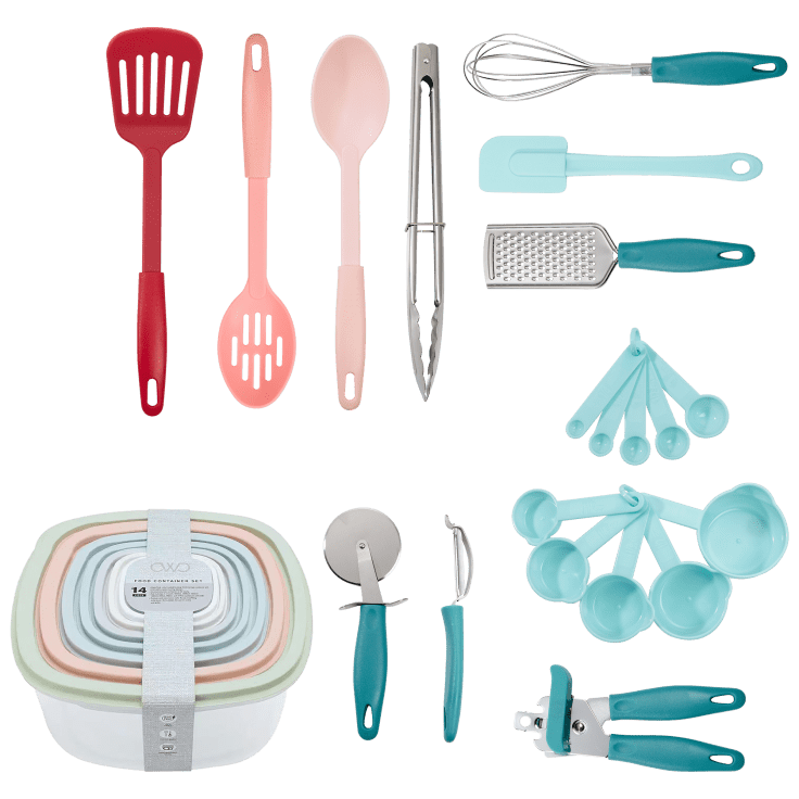 MorningSave: Cook with Color 4-Piece Bowl Set with 5-Piece Utensil Set