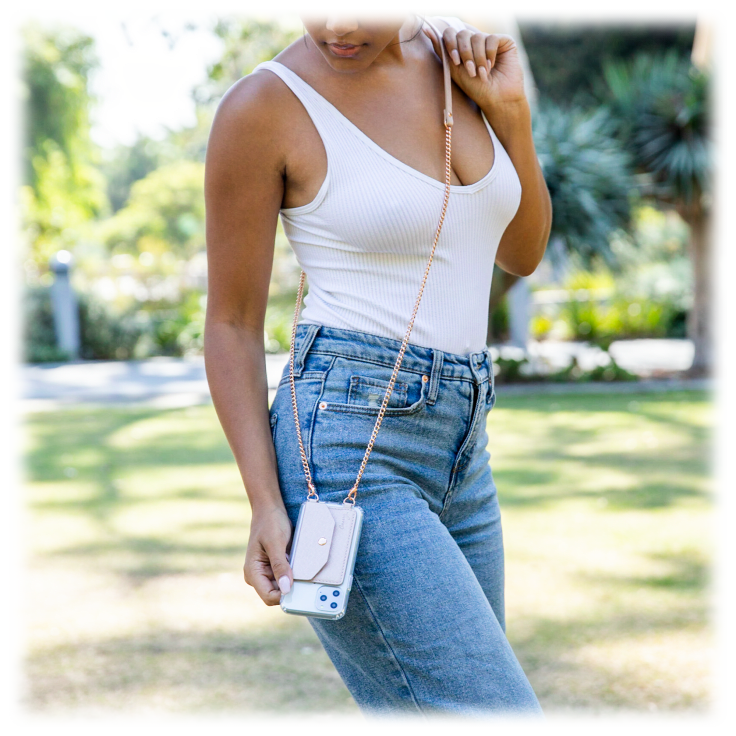 Casery crossbody phone pocket in black new arrivals