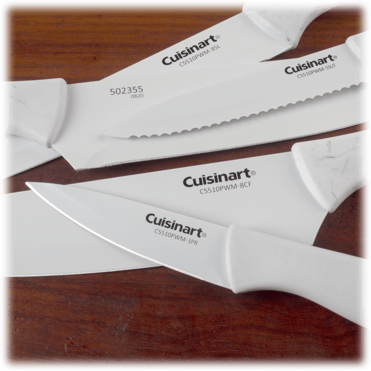 MorningSave Cuisinart 10Piece Ceramic Coated Knife Set with Faux