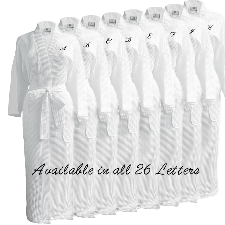 MorningSave House of Linens Monogrammed Egyptian Cotton Spa Robe