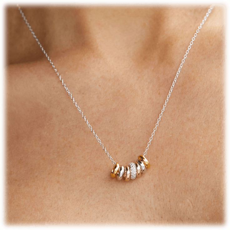 MorningSave Savvy Cie 18K Rose Gold Over Sterling Silver TriColor