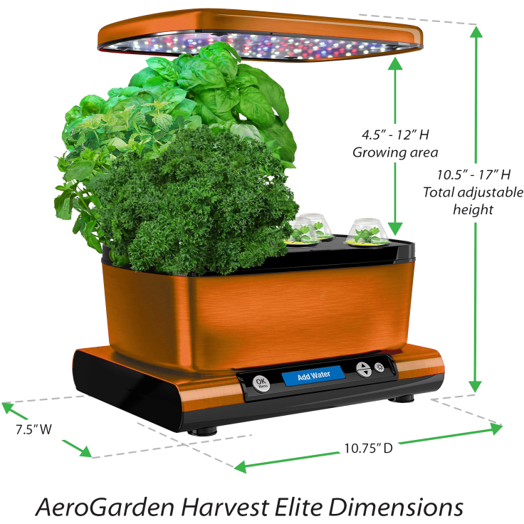 MorningSave AeroGrow AeroGarden Harvest Elite WiFi in Copper