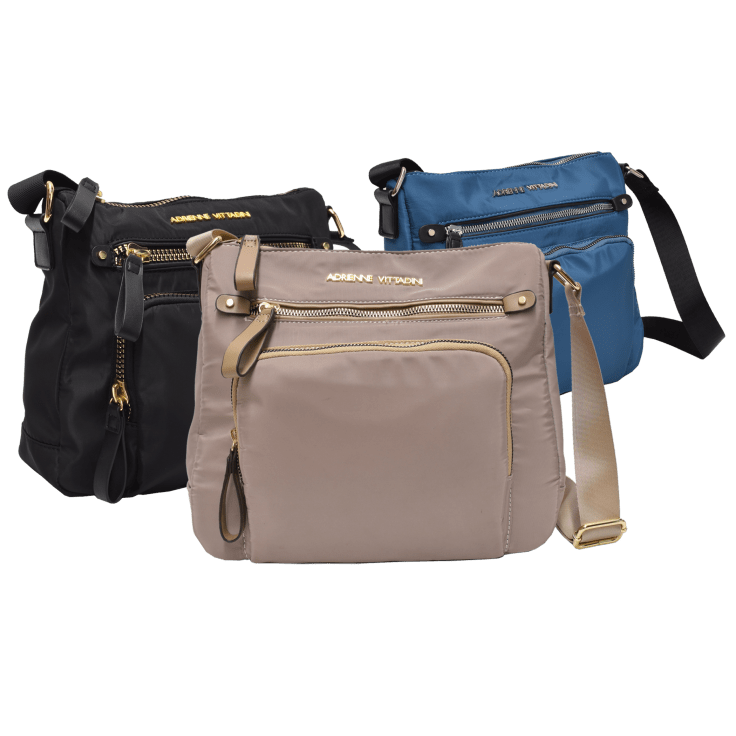 MorningSave Adrienne Vittadini Nylon Crossbody with Large Front