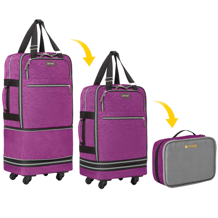 MorningSave Biaggi Zipsak Boost! Expandable Carry On 22" Expands to 28"