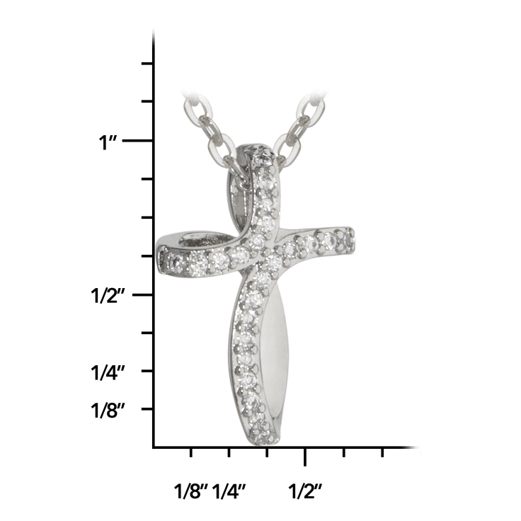 Morningsave Niss And Niflaot Jewelry White Gold Plated Diamonds Infinity Cross Necklace 4357