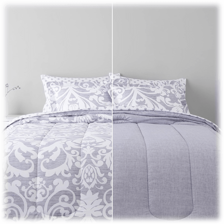 MorningSave Amazon Basics 7Piece BedInABag Reversible Comforter Set
