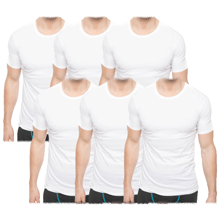 6-Pack 100% Cotton Men's T-Shirts