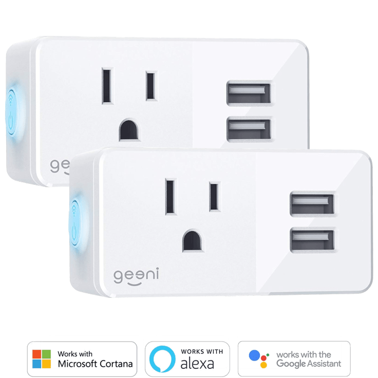 Geeni Switch Duo Double Wifi Smart Plug Works With Google And Alexa