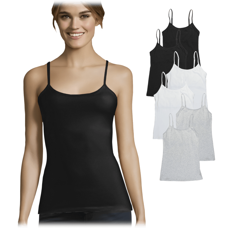 MorningSave: 2-Pack: Hanes Camisoles with Shelf Bra
