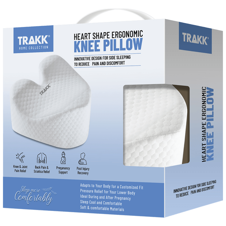 Trakk Ergonomic Knee Pillow Support Memory Foam Sleeping On Side