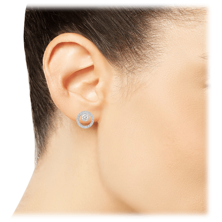 Navy dangerous Traveler MorningSave: Swarovski Creativity Circle Small Pierced Earrings