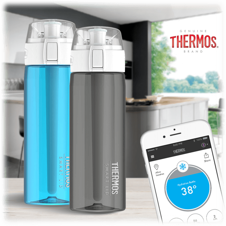 thermos bottle with smart lid