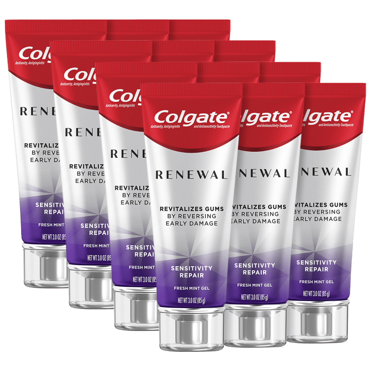 12-Pack Colgate Renewal Sensitivity Repair Gel Toothpaste (Fresh Mint, 3oz each)