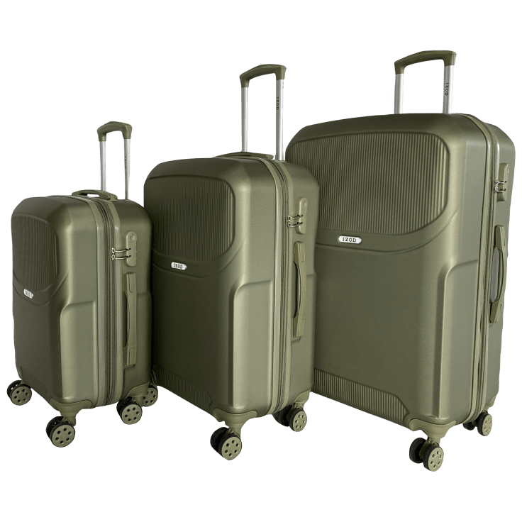 MorningSave IZOD Regina 3Piece Expandable ABS Luggage Set