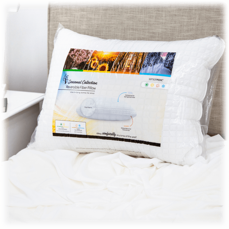 MorningSave 2Pack SensorPEDIC All Seasons Reversible Fiber Bed Pillow