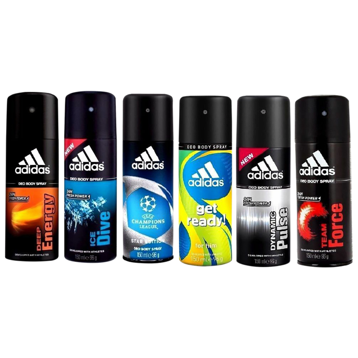 Definitive premium starved MorningSave: 6-Pack: Adidas Deodorant 24h Fresh Power Men Body Spray 5oz  /150ml Each