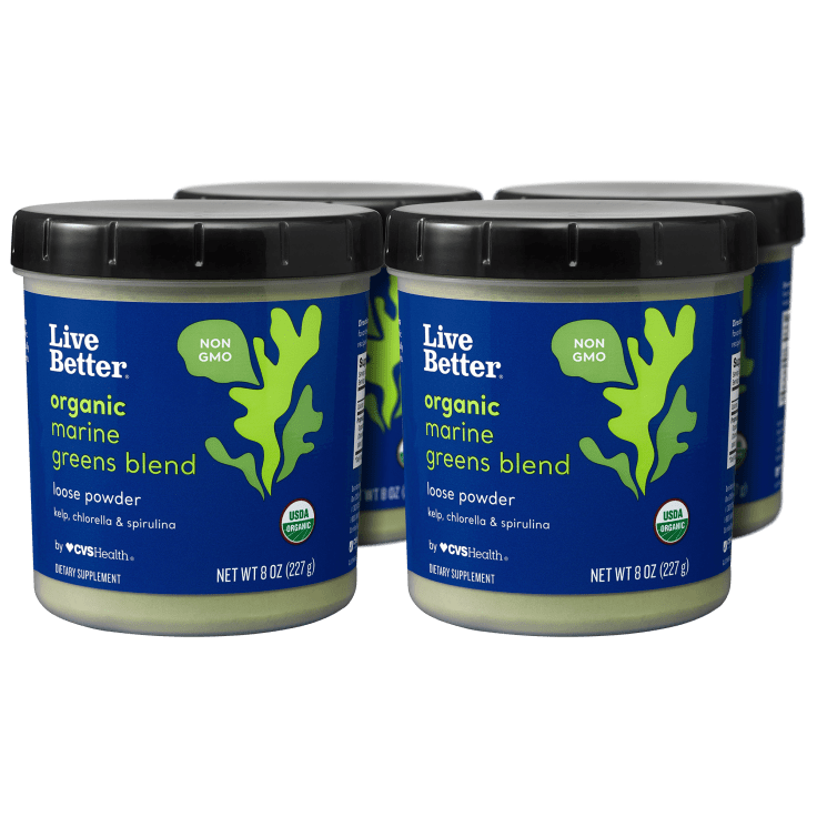 4-Pack Live Better Raw Organic Marine Greens Drink Supplement